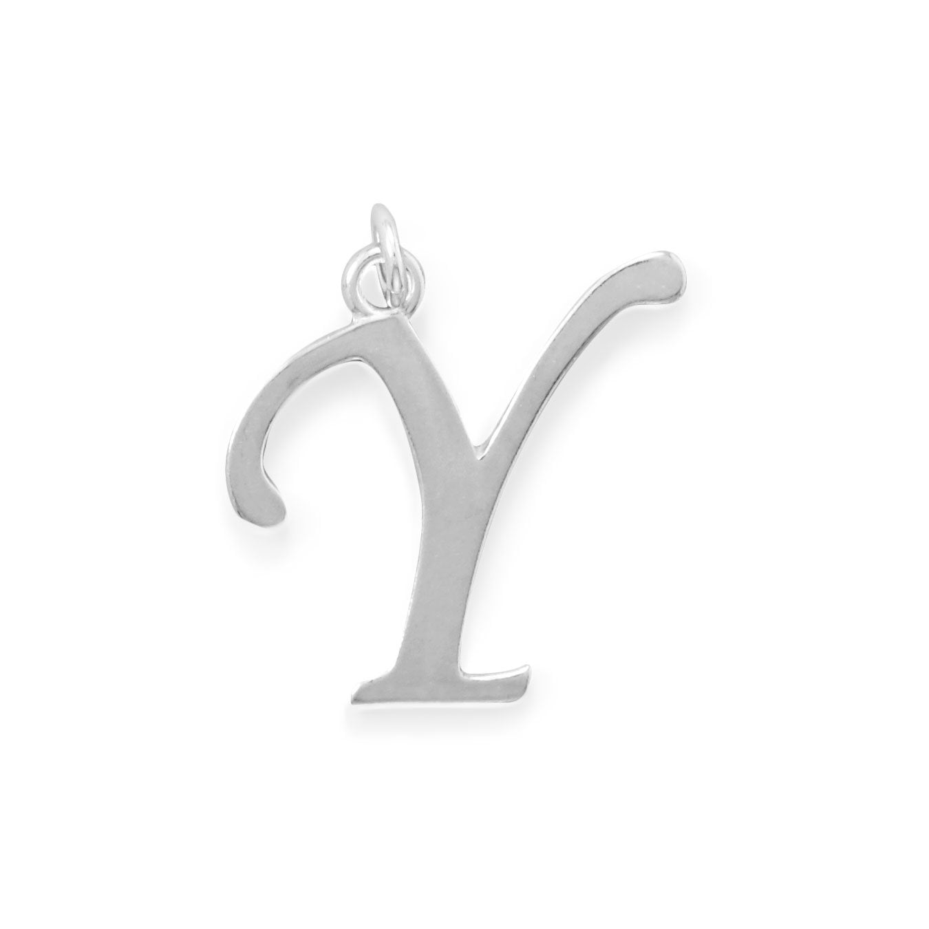 Sterling Silver Initial Letter Y Pendant