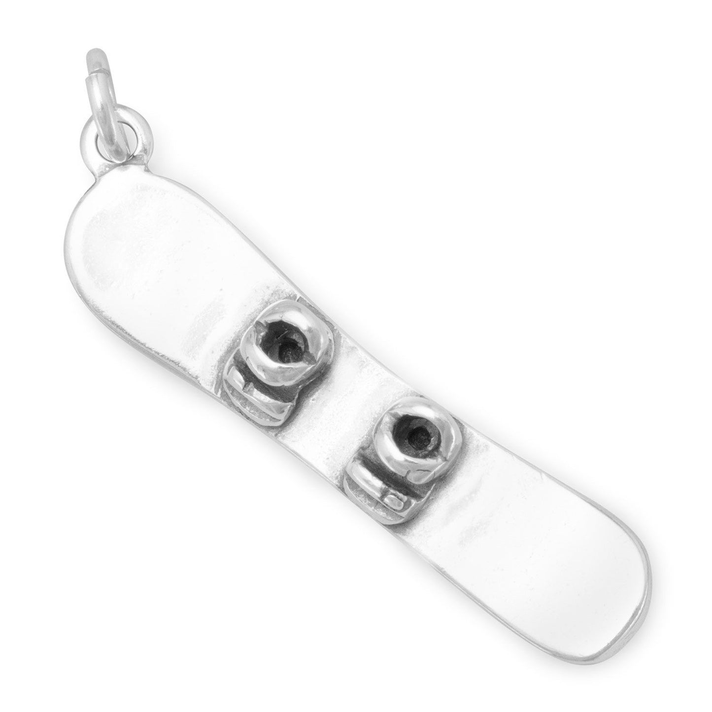 Sterling Silver Snowboard Bracelet Charm