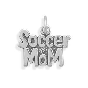 Sterling Silver Soccer Mom Bracelet Charm