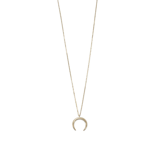 14k Goldplated Silver Crescent Pendant Necklace
