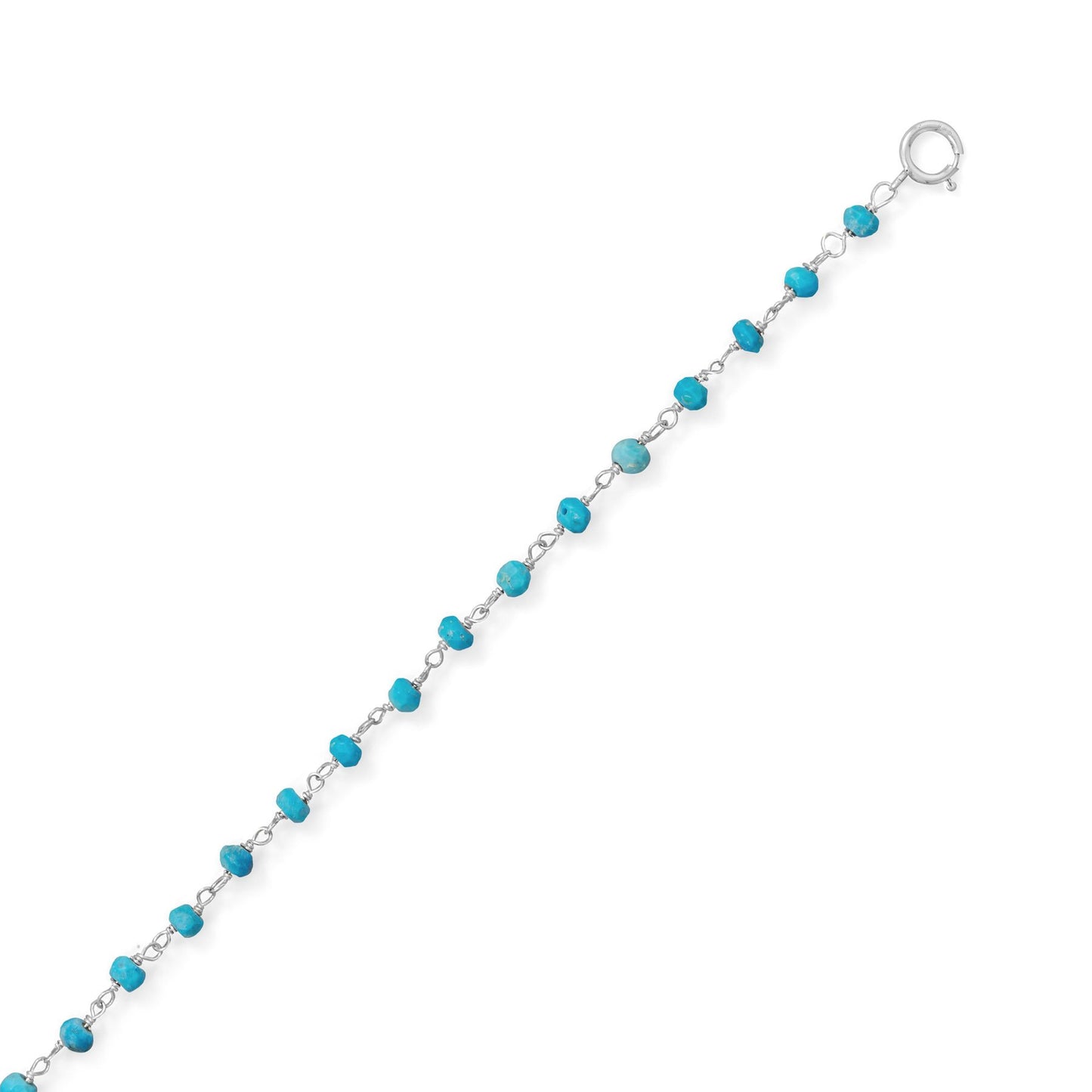 Sterling Silver Turquoise Anklet