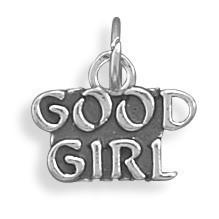Sterling Silver Good Girl Bracelet Charm