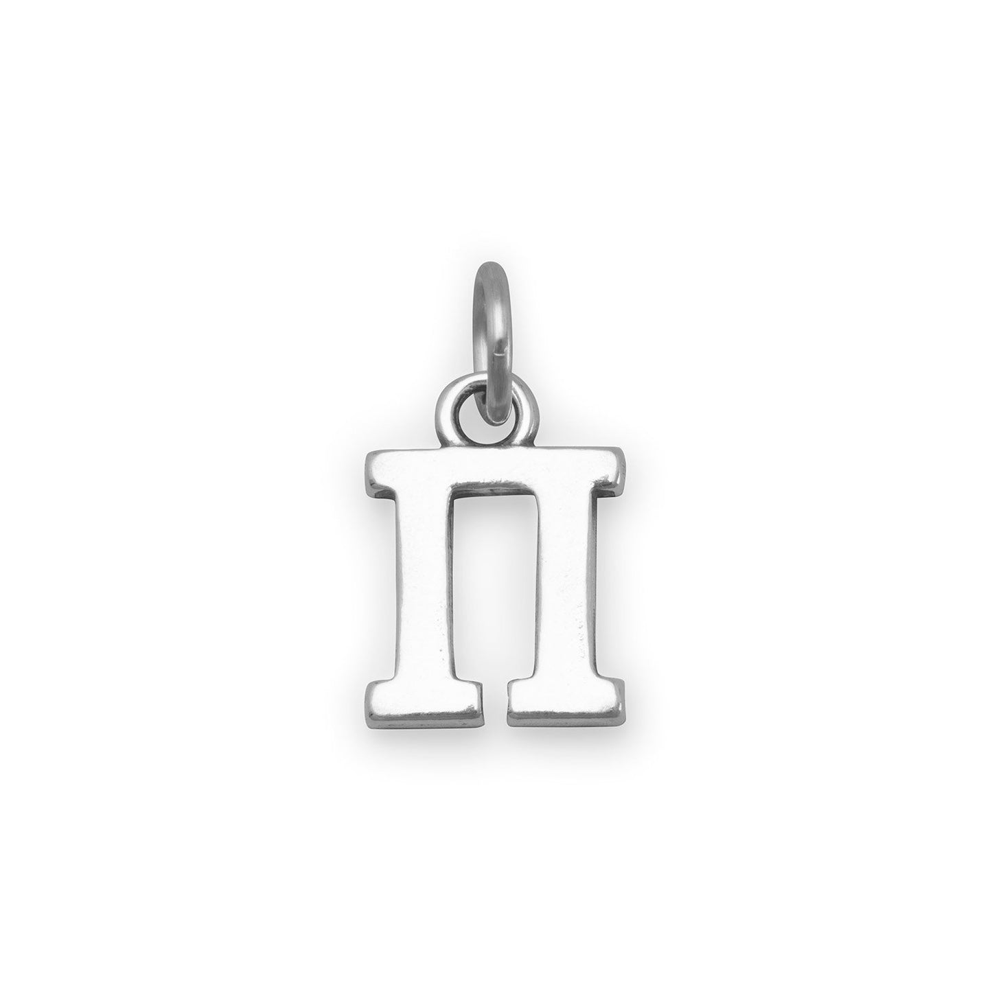 Sterling Silver Greek Alphabet Letter Bracelet Charm - Pi