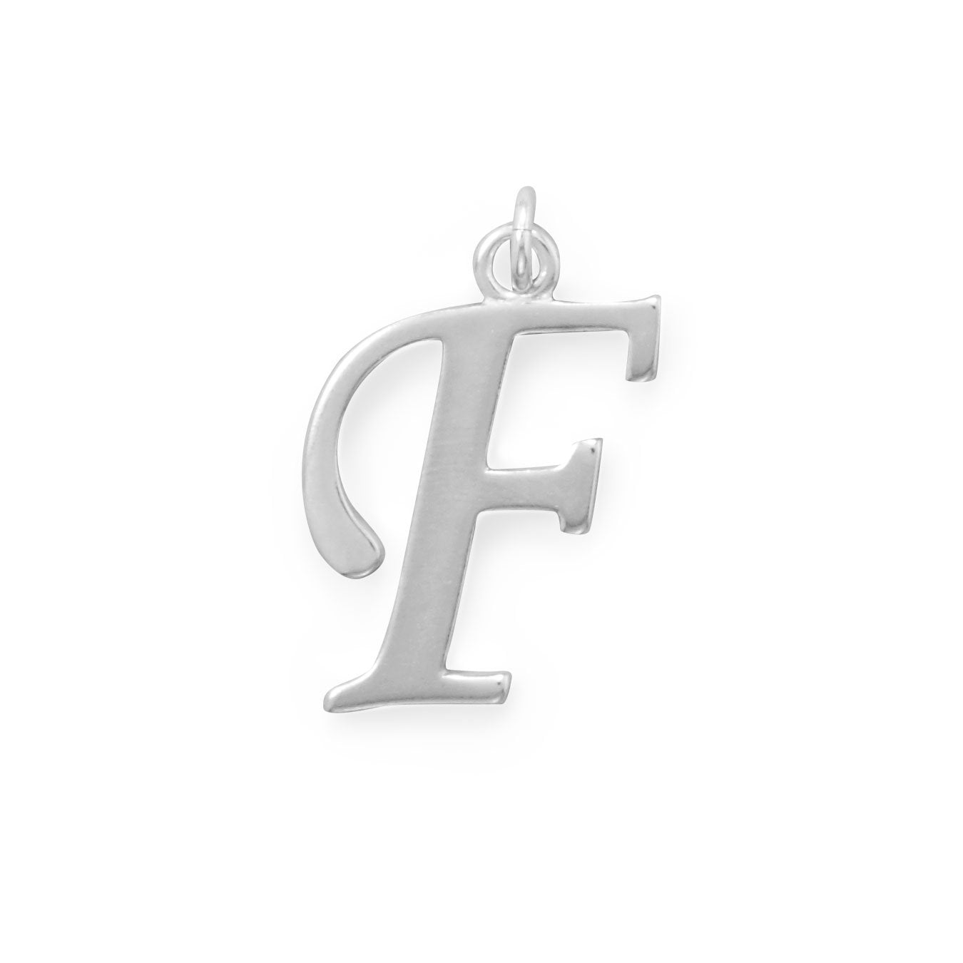 Sterling Silver Initial Letter F Pendant