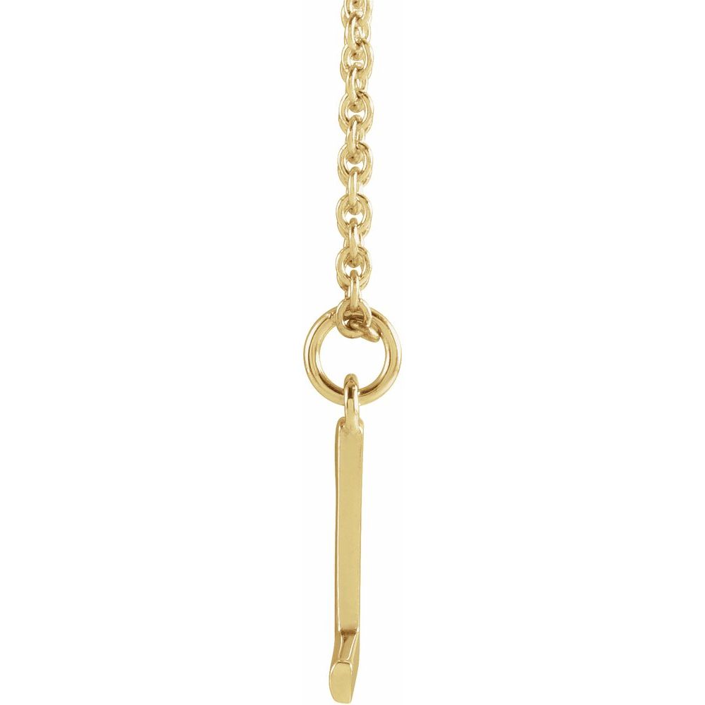 18K Yellow Gold-Plated Sterling Silver Initial L Dangle Necklace