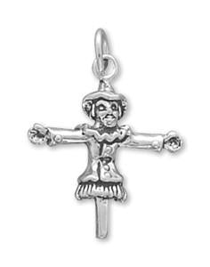 Sterling Silver Scarecrow Bracelet Charm