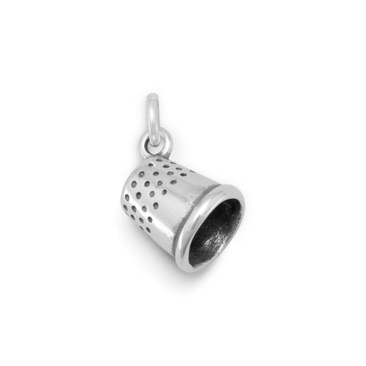 Sterling Silver Thimble Bracelet Charm