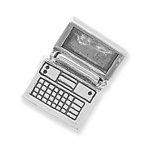 Sterling Silver Movable Laptop Computer Bracelet Charm