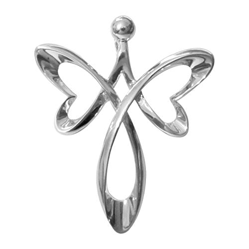 Sterling Silver Butterfly Wing Cross Christian Religious Pendant [Jewelry]