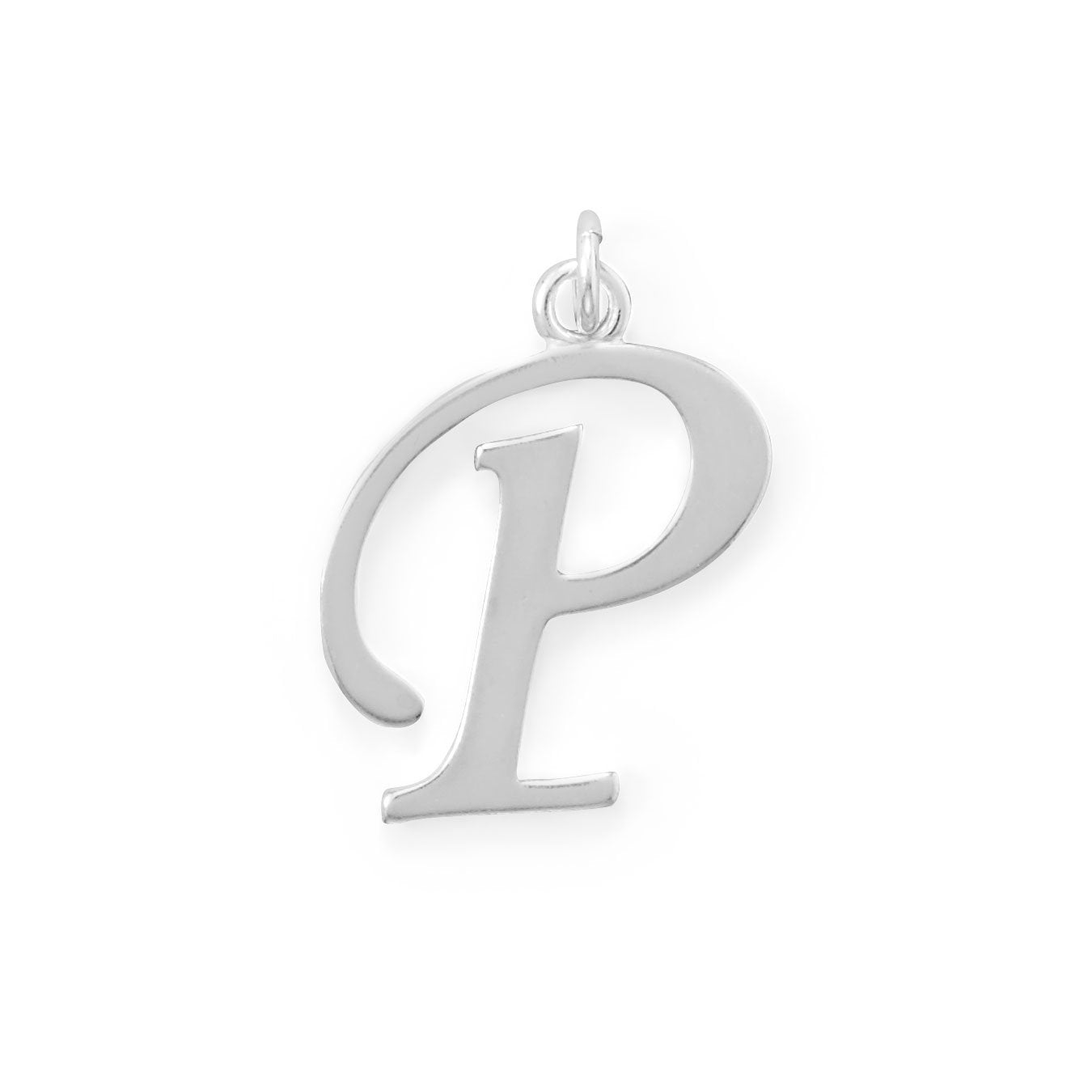 Sterling Silver Initial Letter P Pendant