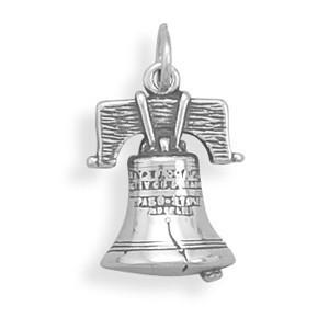 Sterling Silver Liberty Bell Bracelet Charm