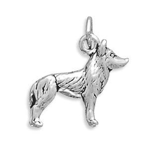 Sterling Silver Husky Bracelet Charm