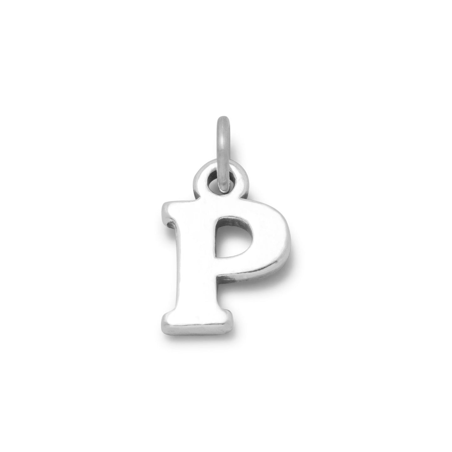 Sterling Silver Greek Alphabet Letter Bracelet Charm - Rho