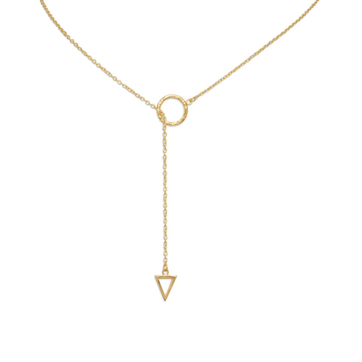 14k Goldplated Silver Multishape 24" Lariat Necklace