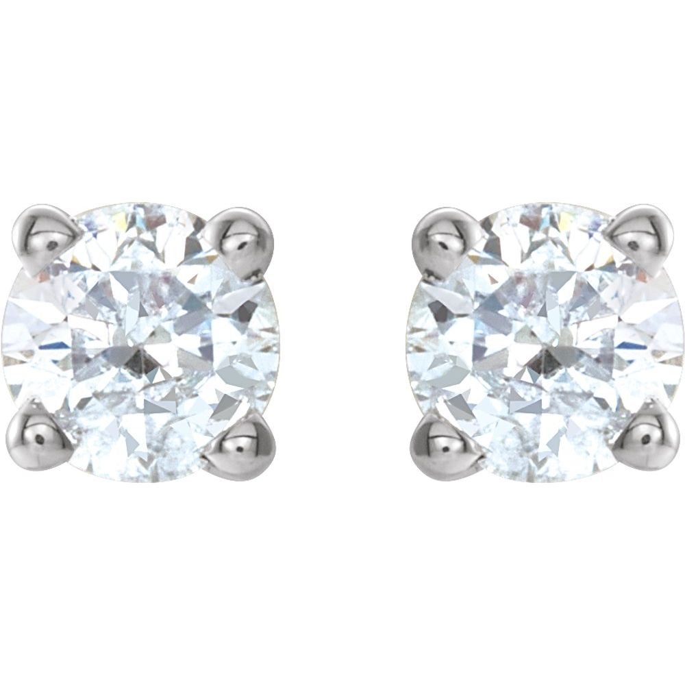 14k White Gold 1/4 CTW Natural Diamond Stud Earrings