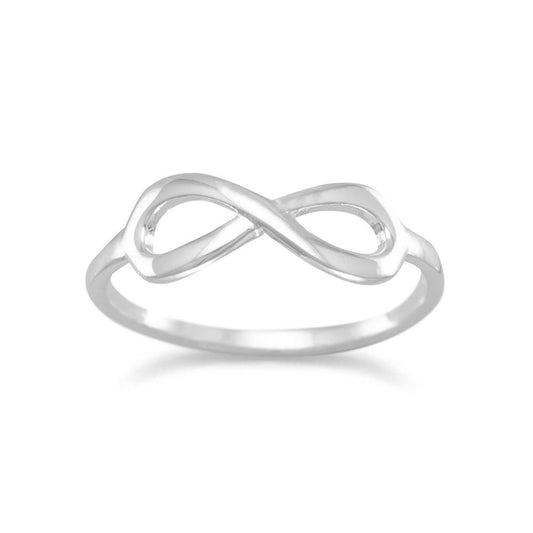Sterling Silver Polished Infinity Symbol Ring