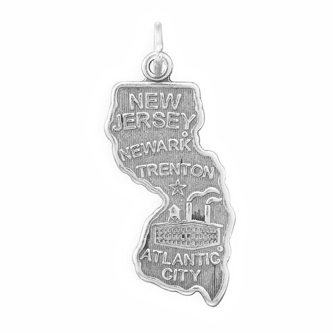 Sterling Silver New Jersey State Bracelet Charm