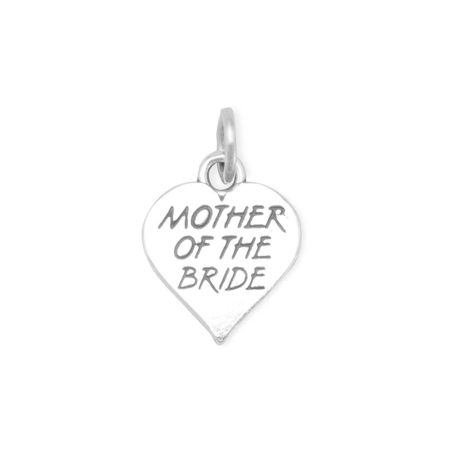 Sterling Silver Oxidized Mother of The Bride Bracelet Charm