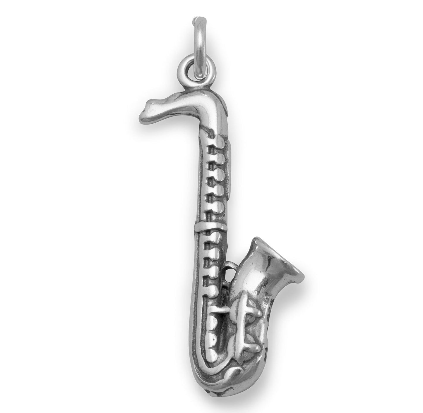 Sterling Silver Saxophone Bracelet Charm