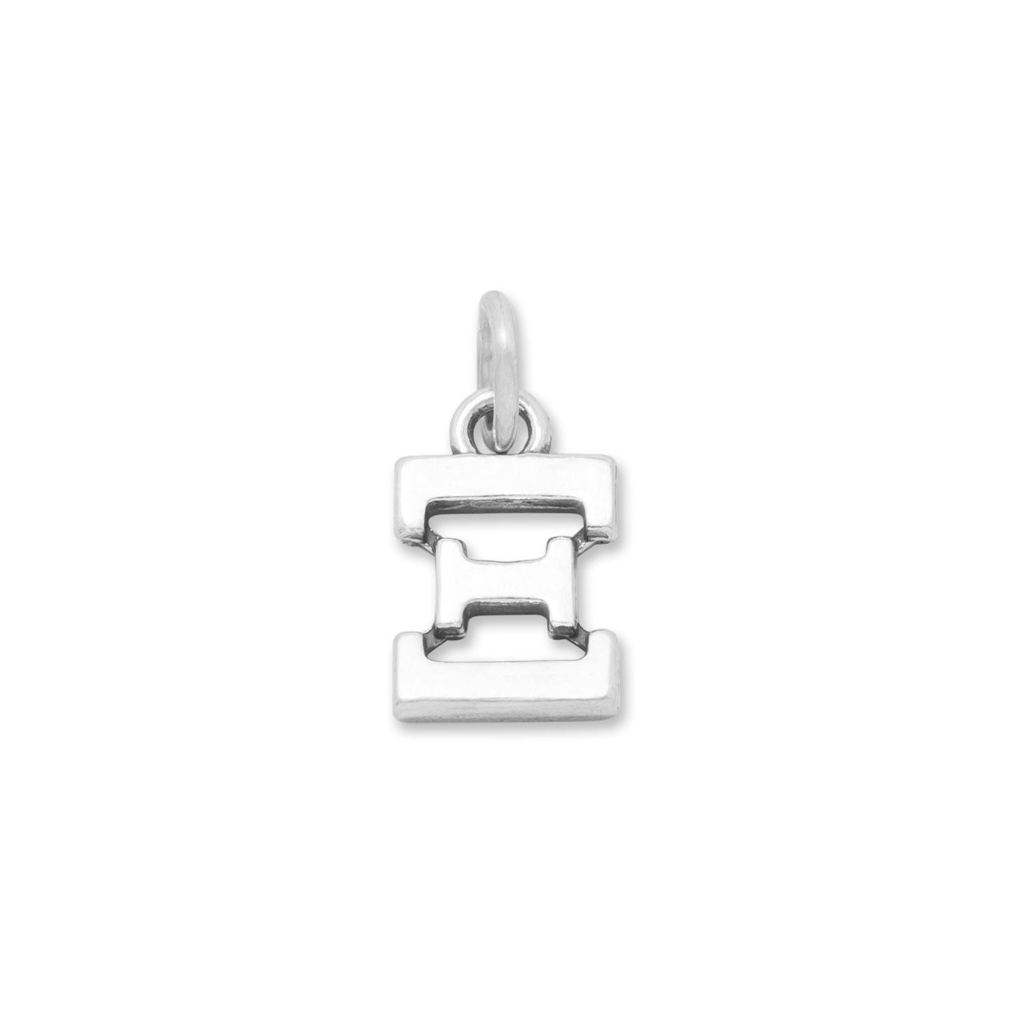 Sterling Silver Greek Alphabet Letter Bracelet Charm - Xi