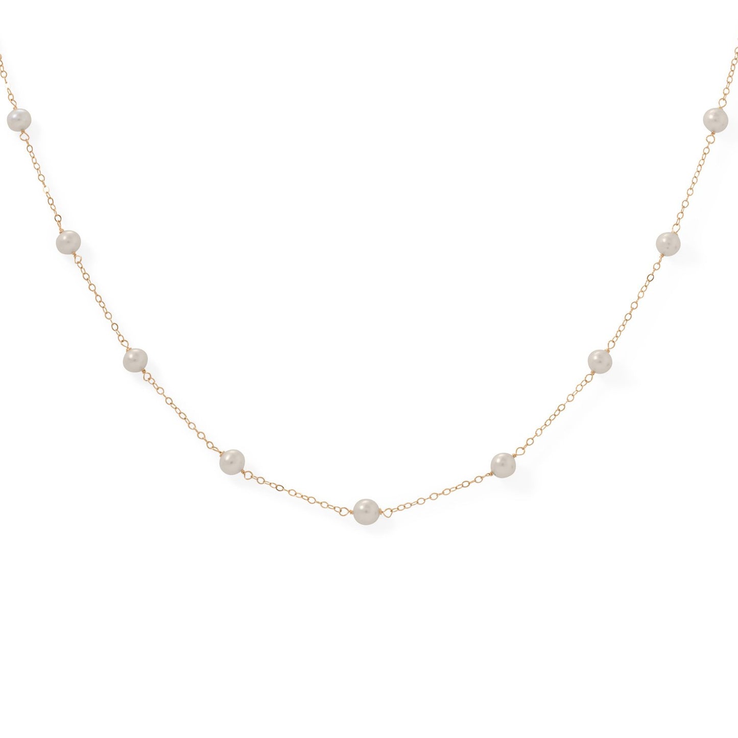 Gold Filled 9 Cultured Freshwater Pearl 16" Necklace