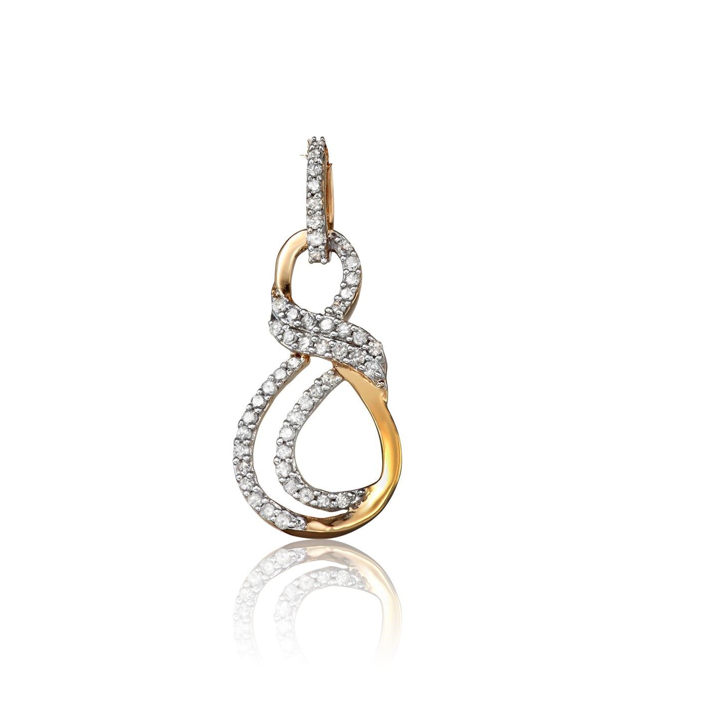 10k Yellow Gold 0.20 ct TDW White Diamond Fancy Pendant Necklace