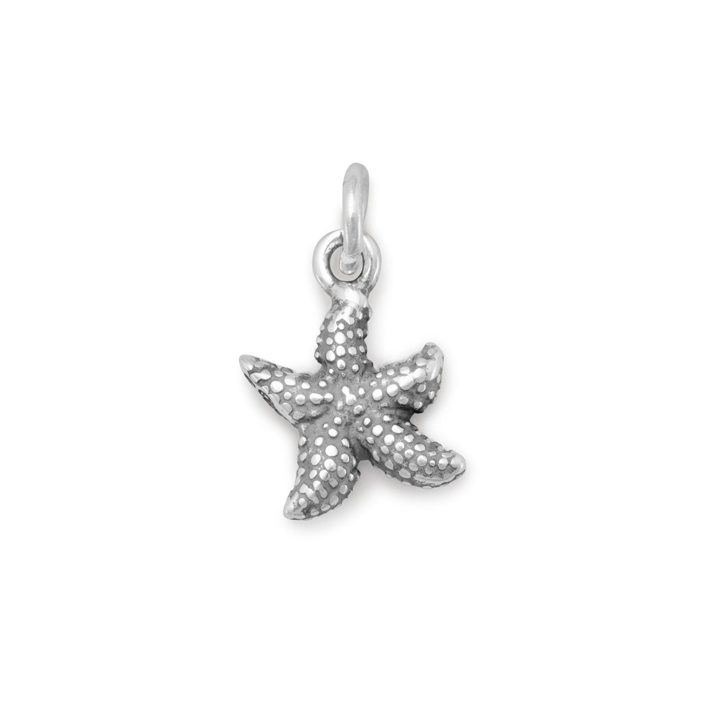 Sterling Silver Small Starfish Bracelet Charm