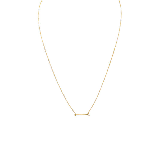 14k Goldplated Silver Arrow Charm Necklace
