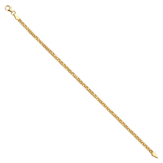 14K Yellow Gold Thin Watch-Link 7.25" Ladies Bracelet