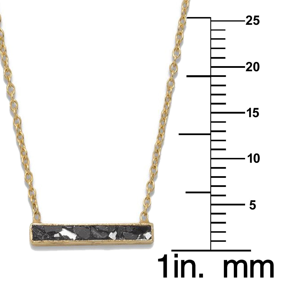 14k Yellow Goldplated Silver Diamond Chip Necklace