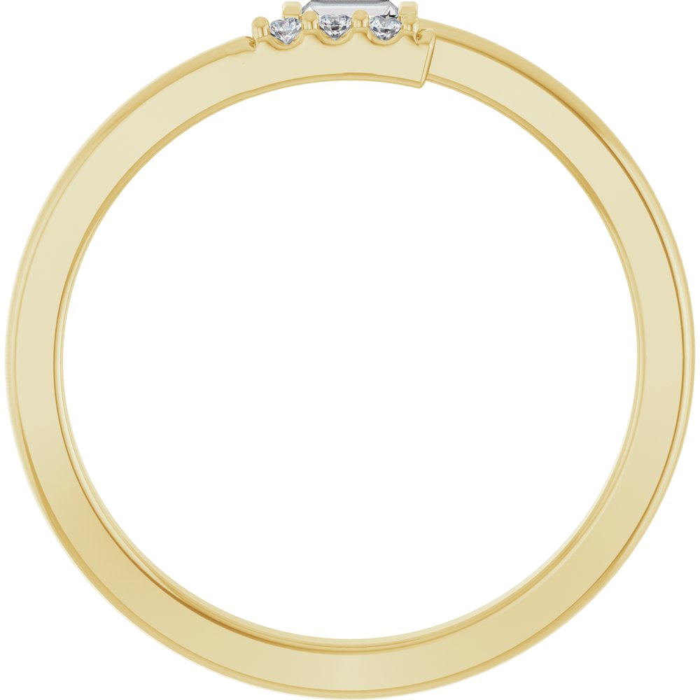 14K Yellow Gold .07 CTW Natural Diamond Stackable Ring