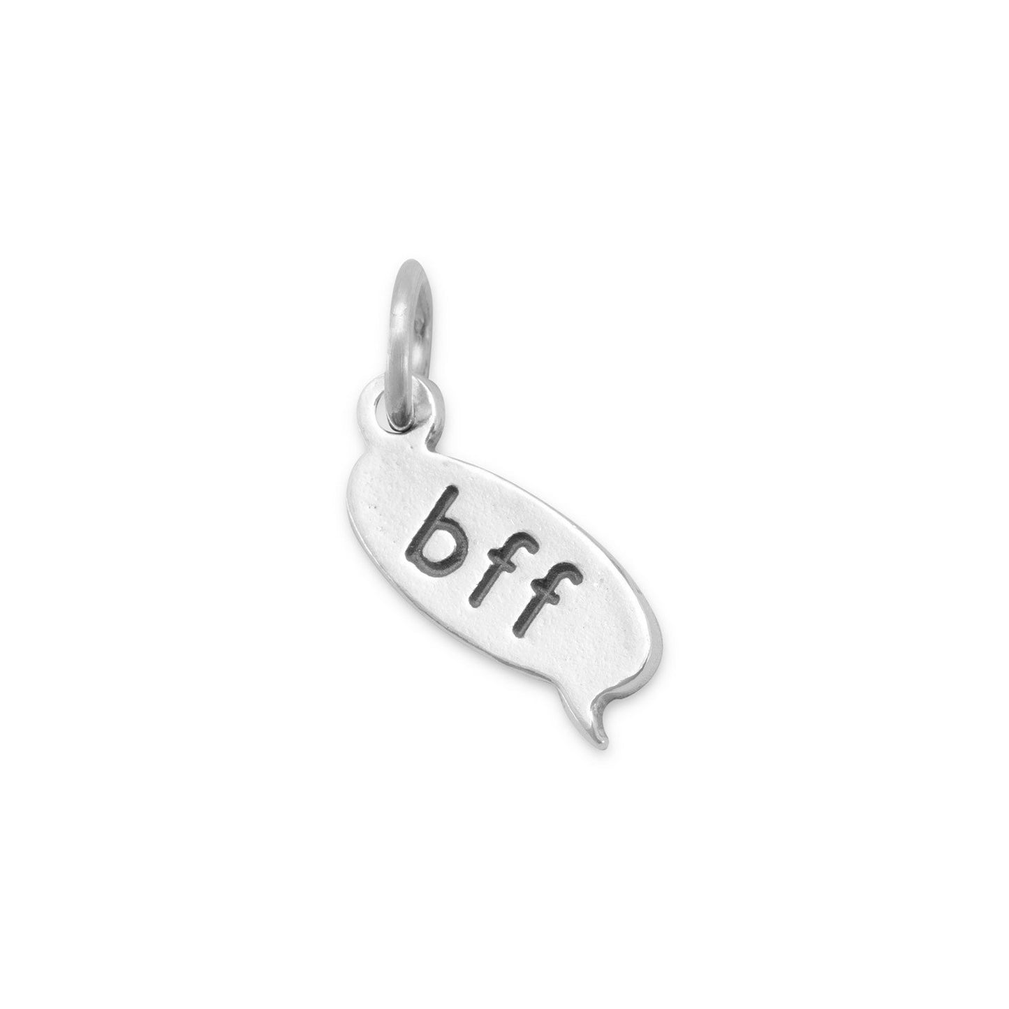 Sterling Silver BFF Text Message Bracelet Charm
